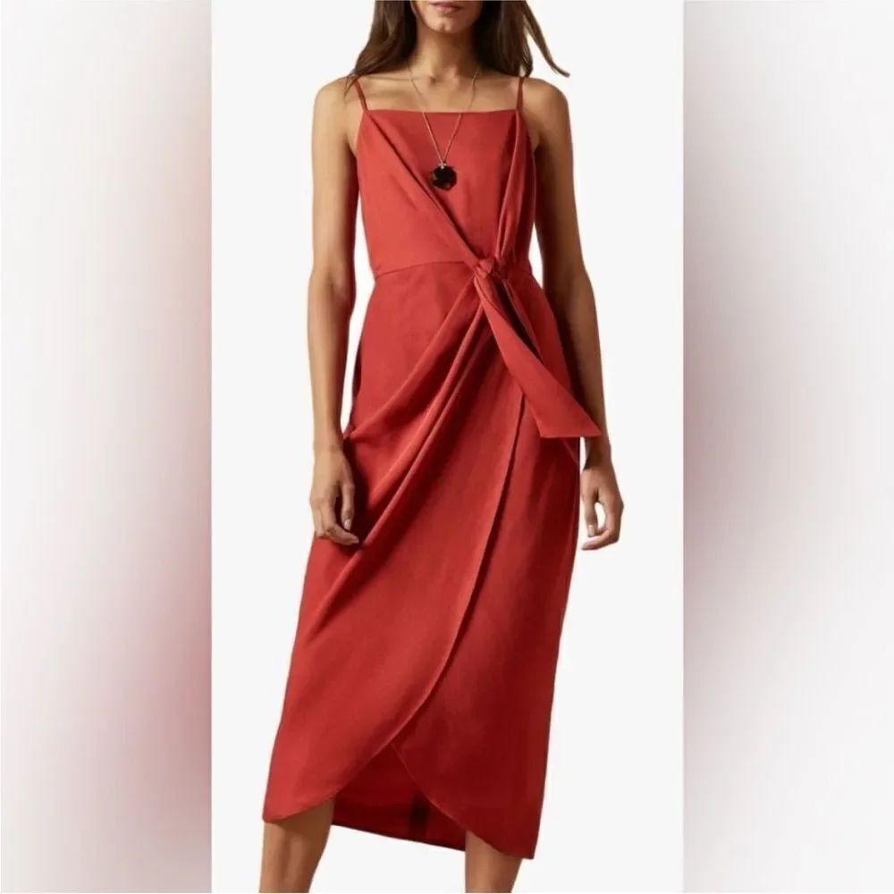 Ted Baker Rust Midi Dress, M